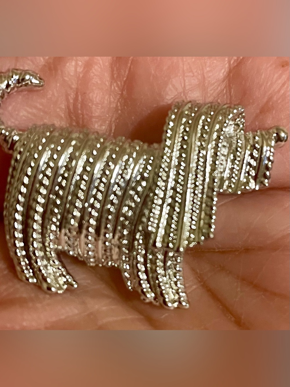 Silver Crystal Komandor Brooch - Sparkling Women's Pin